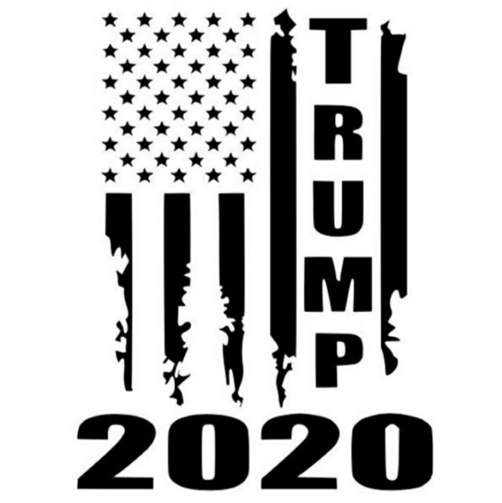 6"  4 trump decals.
